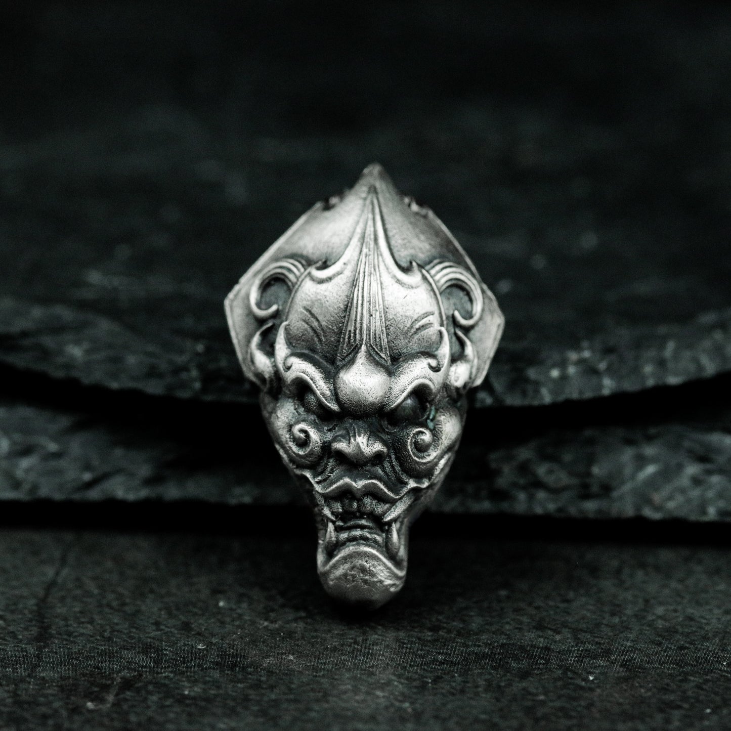 Mythical Beast Pendant with Fierce Expression - 925 Sterling Silver Handmade