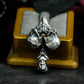Inverted Heart Skull Pendant ¨C 925 Sterling Silver Handmade