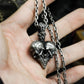 Inverted Heart Skull Pendant ¨C 925 Sterling Silver Handmade
