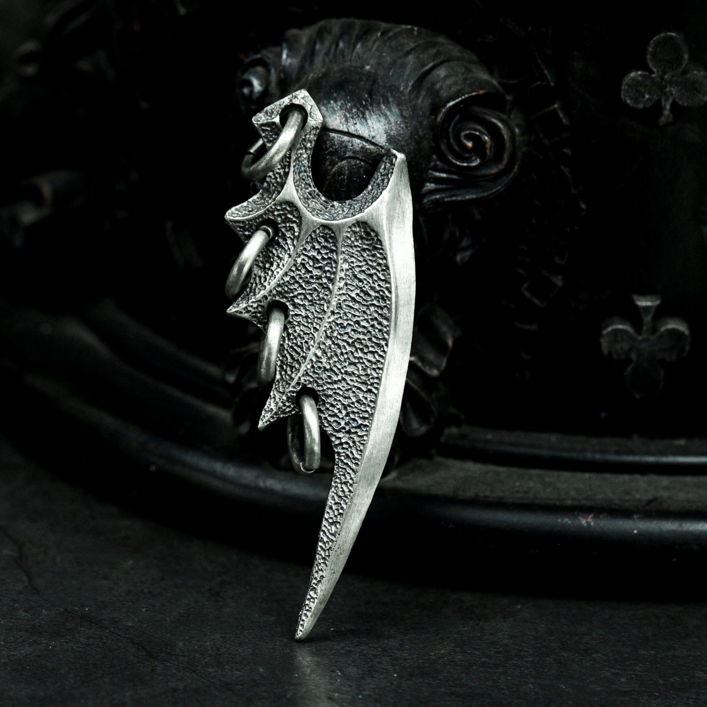 Dual-Style Bat Wing Pendant Set - 925 Sterling Silver Handmade