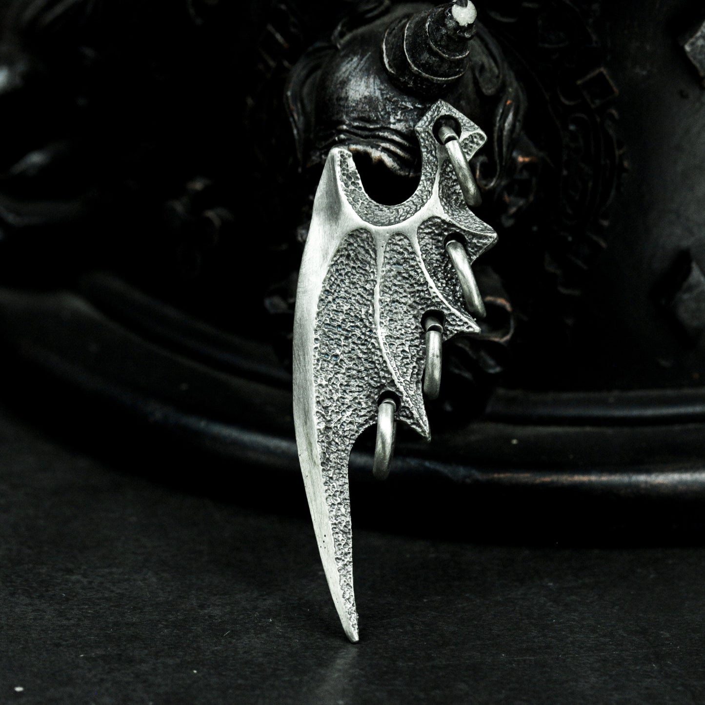 Dual-Style Bat Wing Pendant Set - 925 Sterling Silver Handmade