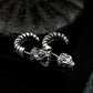 Rattlesnake Bar Stud Earrings - 925 Silver Handmade