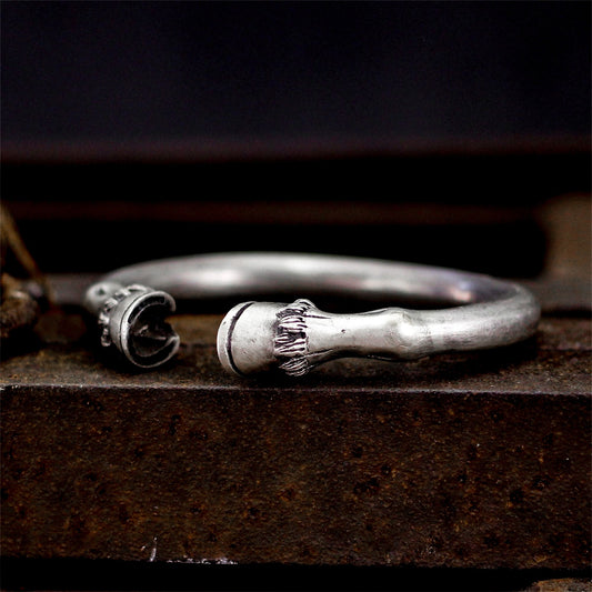 Bone Claw Bracelet ¨C Handmade 925 Silver Gothic Fang Cuff