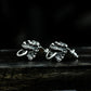 Oriental Lion Earrings ¨C Handmade 925 Silver Beast Studs