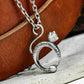 Coiled Cat in Ring Pendant ¨C 925 Sterling Silver Handmade