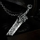 Runic Sword Pendant - 925 Silver Handmade Warrior Relic