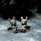 French Bulldog Cufflinks, 925 Silver Handmade