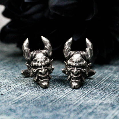 Ugly Devil Cufflinks - 925 Silver Handmade