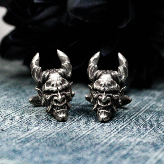 Ugly Devil Cufflinks - 925 Silver Handmade