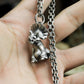 Triceratops Dinosaur Pendant - 925 Silver Handmade