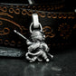 Monkey King Staff Pendant - Silver and Brass Mix - 925 Handmade