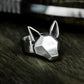 Geometric Fox Ring - 925 Silver Handmade