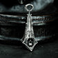 Eiffel Skull Pendant ¨C Handmade 925 Silver Paris Gothic Necklace