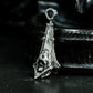Eiffel Skull Pendant ¨C Handmade 925 Silver Paris Gothic Necklace