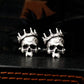 Crown Skull Cufflinks - 925 Silver Handmade