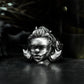 Joker Girl Ring ¨C Handmade 925 Silver Clown Band