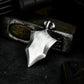 Blade Shield Skull Pendant ¨C Handmade 925 Silver Dark Armor Necklace