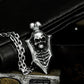 Blade Shield Skull Pendant ¨C Handmade 925 Silver Dark Armor Necklace