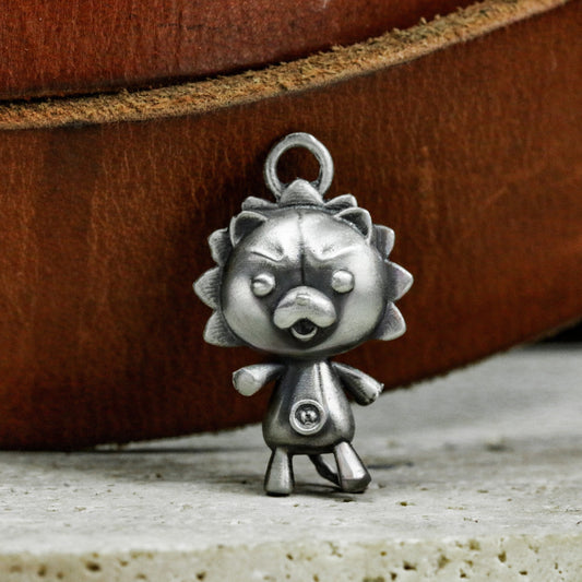 Sunflower Boy Pendant - 925 Silver Handmade Whimsical Totem