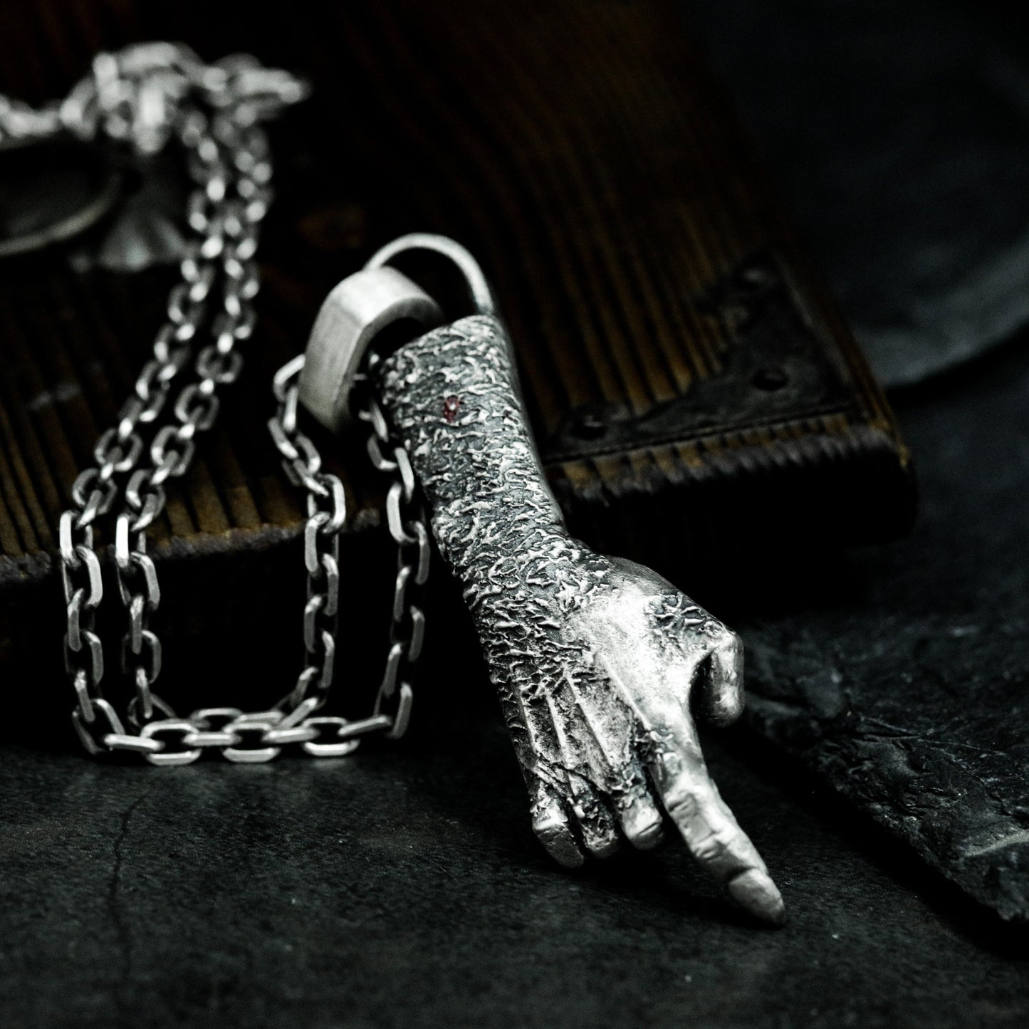 Severed Hand Pendant ¨C 925 Silver Handmade