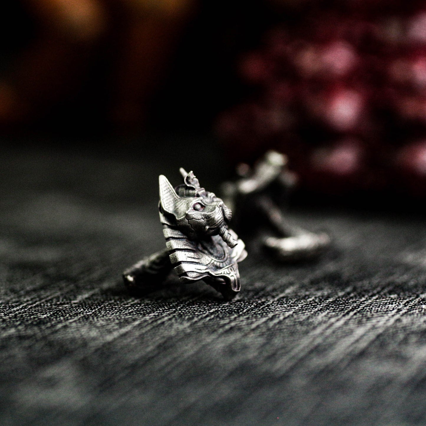 Pharaoh Anubis Cufflinks - 925 Sterling Silver Handmade