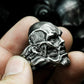 Terror Mask Ring ¨C Handmade 925 Silver Fear Warden Band
