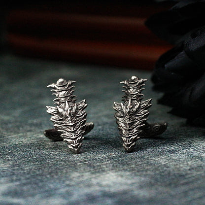 Dragon Spine Arrow Cufflinks - 925 Silver Handmade
