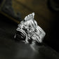 Grotesque Fish Face Ring with Textured Fins - 925 Sterling Silver Handmade