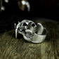 Saber-tooth Tiger Skull Ring - 925 Silver Handmade