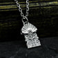 Temple Door Pendant with Radiant Crest - 925 Sterling Silver Handmade