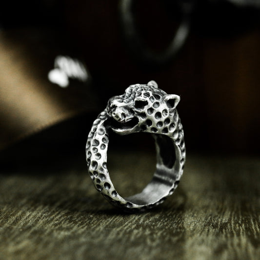 Leopard Wrap Ring ¨C 925 Sterling Silver Handmade
