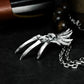 Bird Skull & Claw Pendant - 925 Silver Handmade Tribal Totem