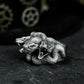 Three-headed Snake Ring - 925 Silver Handmade