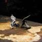 Angel Wings Skull Cufflinks - 925 Silver Handmade