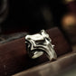 Vampire Wolf Mask Ring - 925 Silver Handmade