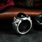 Obsidian Warrior Ring ¨C 925 Sterling Silver Handmade