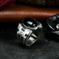 Obsidian Warrior Ring ¨C 925 Sterling Silver Handmade