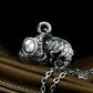Chameleon Pendant with Coiled Body Design ¨C 925 Sterling Silver Handmade