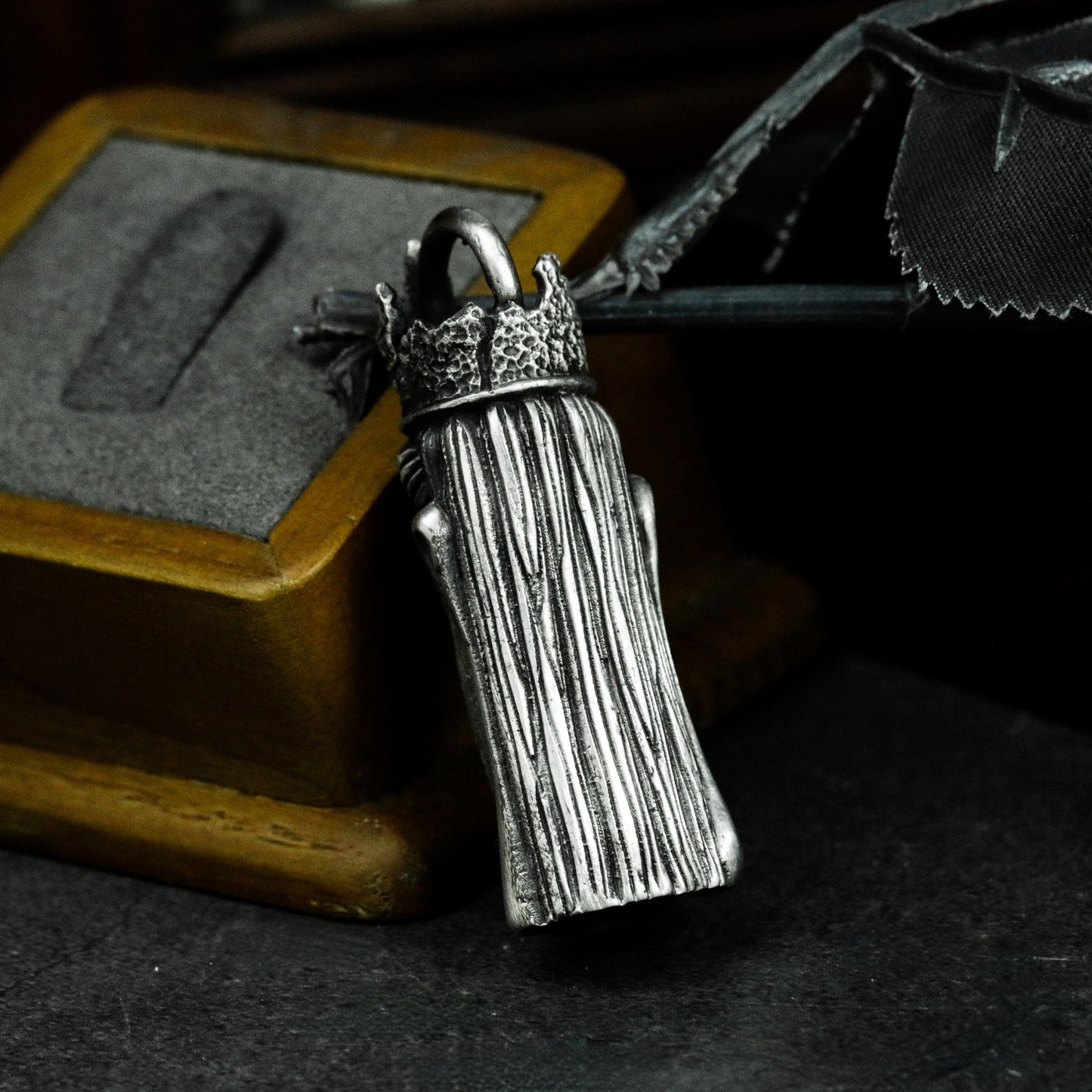 Bodhisattva Head Pendant - 925 Silver Handmade Sacred Serenity