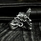 Unicorn Skull Ring with Gothic Twist ¨C 925 Sterling Silver Handmade