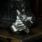 Anubis Ring with Cyber Armor Design - 925 Sterling Silver Handmade