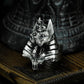 Anubis Ring with Cyber Armor Design - 925 Sterling Silver Handmade