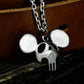 Cartoon Skull Pendant ¨C Handmade 925 Silver Necklace