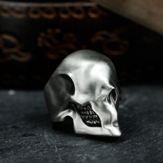 Flat Skull Ring ¨C 925 Silver Handmade