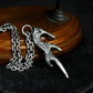 Descending Raven Pendant ¨C 925 Silver Handmade