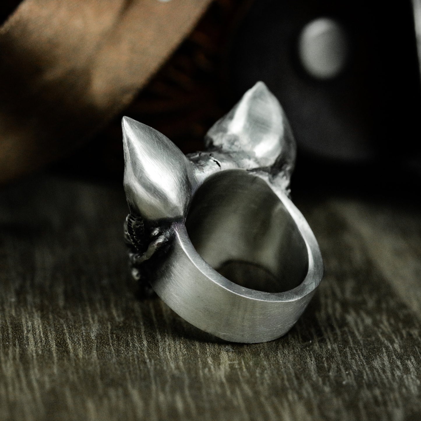 Cat Skull Ring - 925 Silver Handmade