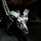 Beast Skull Pendant - 925 Silver Handmade