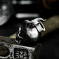 Hanging Demon Skull Pendant with Chain Suspension ¨C 925 Sterling Silver Handmade