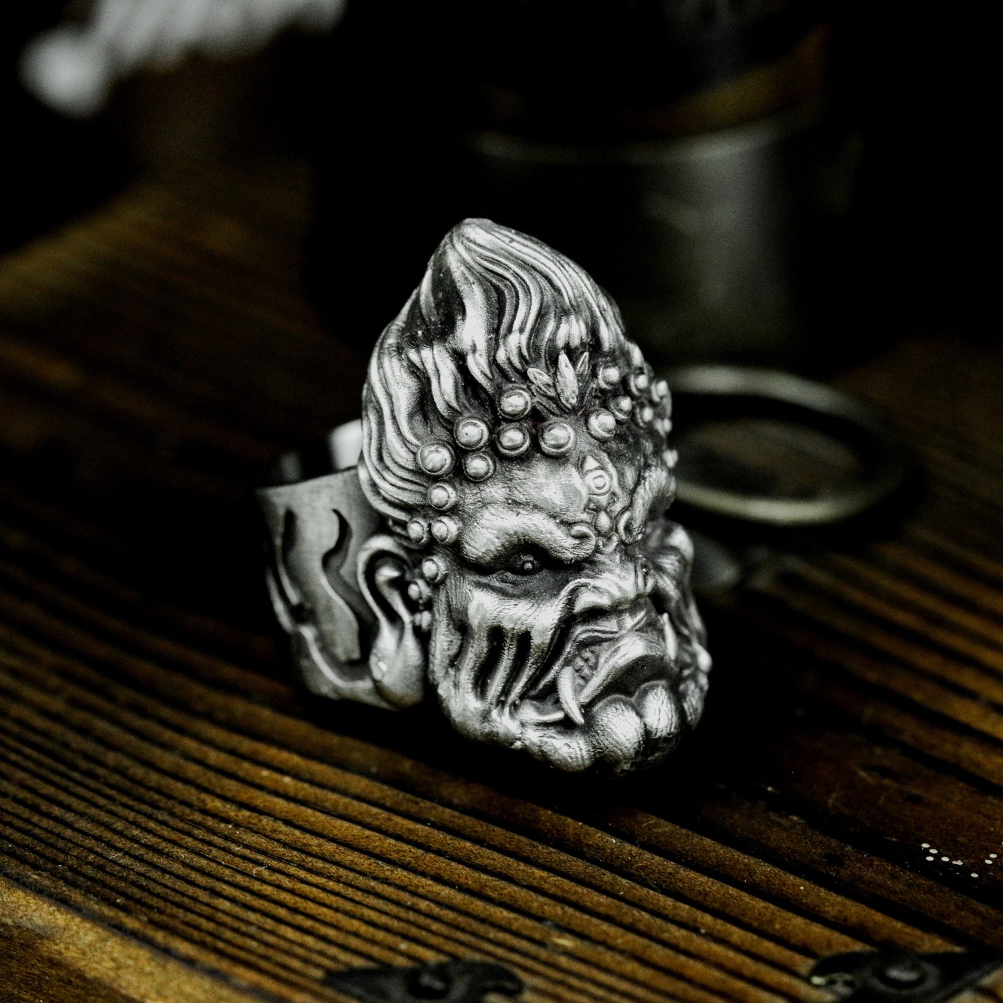 Wrathful God Ring ¨C 925 Silver Handmade