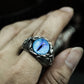 Blue Eye Stone Ring ¨C 925 Silver Handmade